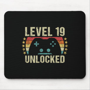 Vintages 19. Geburtstagsgeschenk 19. Junge Girl Ga Mousepad