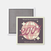 Vintages 2004 21. Geburtstagsretro lila Magnet (Vorderseite/Rückseite)
