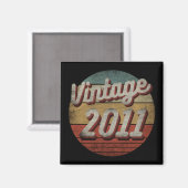 VINTAGES 2011 MÄNNERGESCHENK MAGNET (Vorderseite/Rückseite)