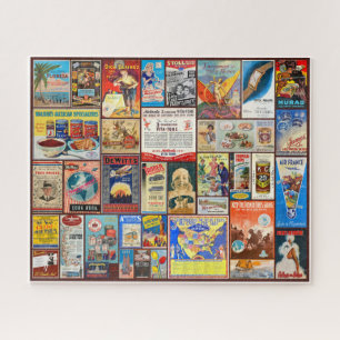 VINTAGES 20. PAPIER EPHEMERA-SAMMLUNG PUZZLE