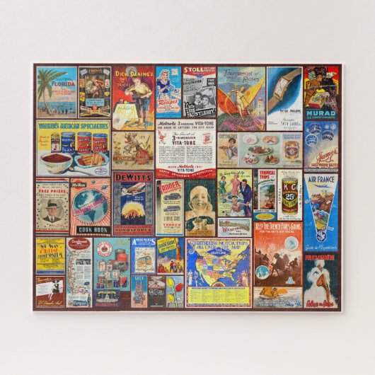 VINTAGES 20. PAPIER EPHEMERA-SAMMLUNG PUZZLE (Horizontal)