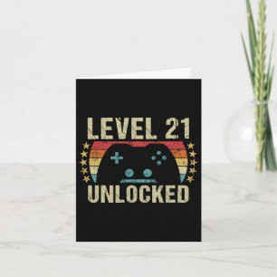 Vintages 21. Geburtstagsgeschenk 21. Junge Mädchen Karte