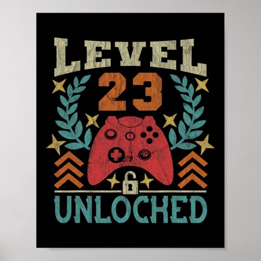 Vintages 23. Geburtstagsgeschenk 23. Geburtstag Poster (Vorne)