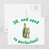 Vintages 30. Geburtstagsgeschenk Postkarte (Vorne/Hinten)