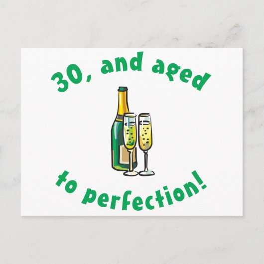 Vintages 30. Geburtstagsgeschenk Postkarte (Vorderseite)
