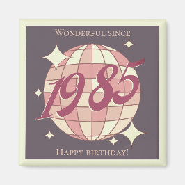 Vintages 39. Geburtstagsretro lila 1985 Magnet