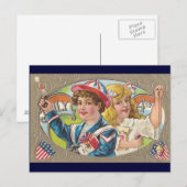 Vintages 4. postkarte (Vorne/Hinten)