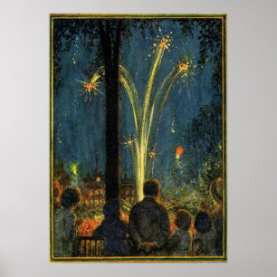 Vintages 4. von Juli-Plakat Poster