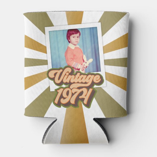 Vintages 50. Geburtstag-Foto 1974 Dosenkühler (Vorderseite)