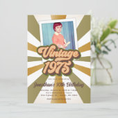 Vintages 50. Geburtstag-Foto 1975 Einladung (Stehend Vorderseite)