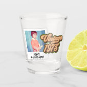 Vintages 50. Geburtstag-Foto 1975 Schnapsglas (Vorderseite)