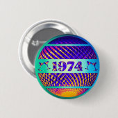 Vintages 50. Geburtstagsgeschenk von 1974 Button (Vorne & Hinten)