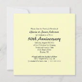 Vintages 50. Hochzeitstag Einladung (Rückseite)