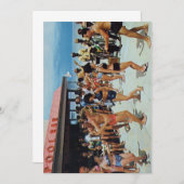 Vintages 50er Jahre Beach Party Einladung (Vorne/Hinten)