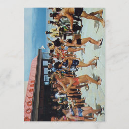 Vintages 50er Jahre Beach Party Einladung