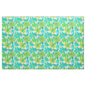 Vintages 60er Green Blue Hippie Blume-Muster Stoff (Fat Quarter (45,7 x 55,9 cm))