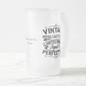 Vintages 70. Geburtstagsgeschenk für Frauen Retro Mattglas Bierglas (VorderseiteRechts)
