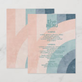 Vintages 70er Rainbow Wedding Menu (Vorne/Hinten)