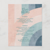 Vintages 70er Rainbow Wedding Menu (Vorderseite)