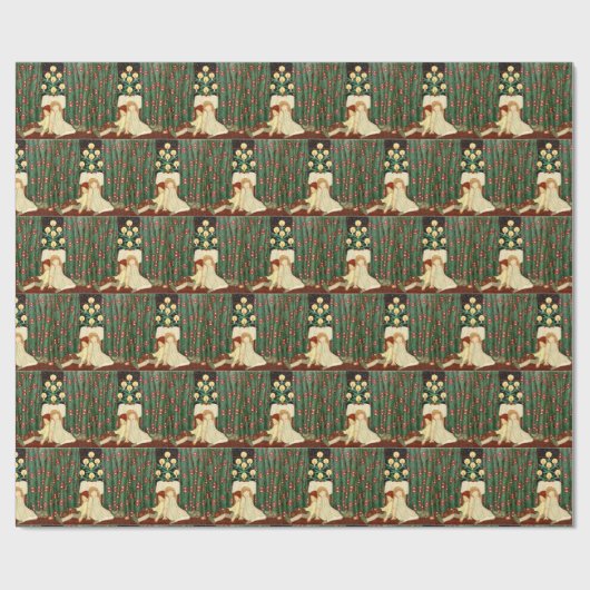 Vintages 70er Weihnachtspapier Geschenkpapier (Flach)