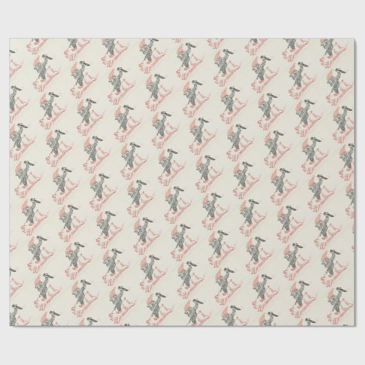 Vintages 70er Weihnachtspapier Geschenkpapier (Flach)