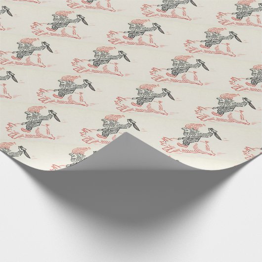 Vintages 70er Weihnachtspapier Geschenkpapier (Ecke)