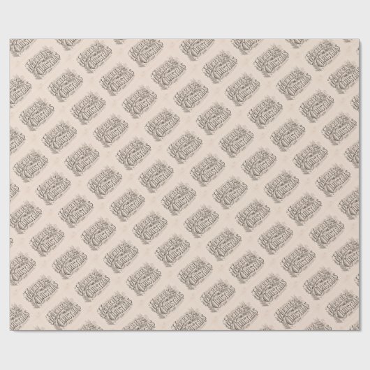 Vintages 70er Weihnachtspapier Geschenkpapier (Flach)