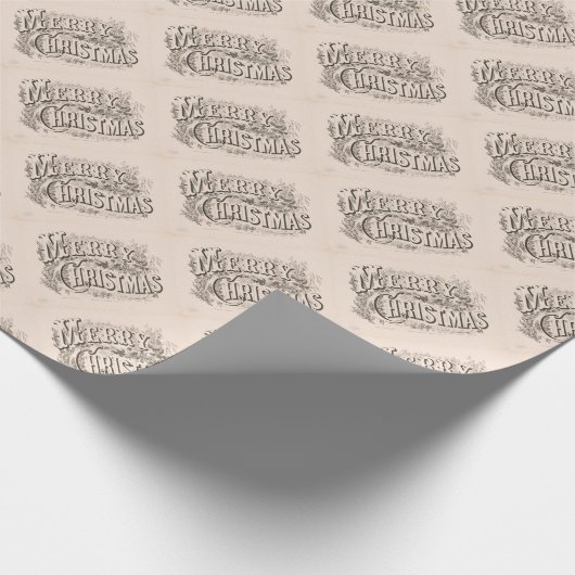 Vintages 70er Weihnachtspapier Geschenkpapier (Ecke)