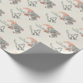 Vintages 70er Weihnachtspapier Geschenkpapier (Ecke)