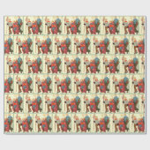 Vintages 70er Weihnachtspapier Geschenkpapier (Flach)