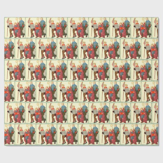 Vintages 70er Weihnachtspapier Geschenkpapier (Flach)
