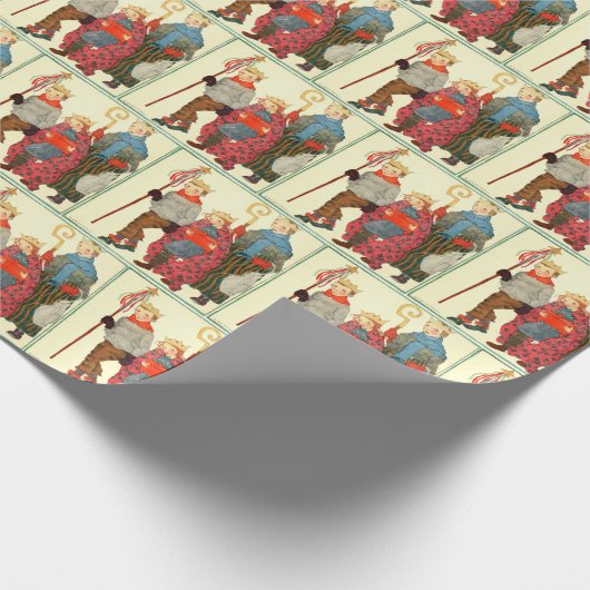 Vintages 70er Weihnachtspapier Geschenkpapier (Ecke)