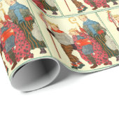 Vintages 70er Weihnachtspapier Geschenkpapier (Rolleneckpunkt)