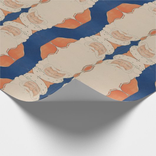 Vintages 70er Weihnachtspapier Geschenkpapier (Ecke)