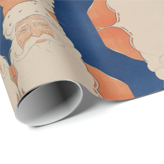 Vintages 70er Weihnachtspapier Geschenkpapier (Rolleneckpunkt)