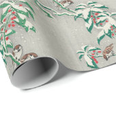 Vintages 70er Weihnachtspapier Geschenkpapier (Rolleneckpunkt)