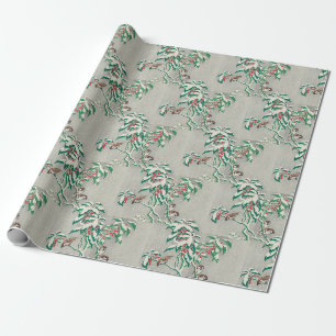 Vintages 70er Weihnachtspapier Geschenkpapier