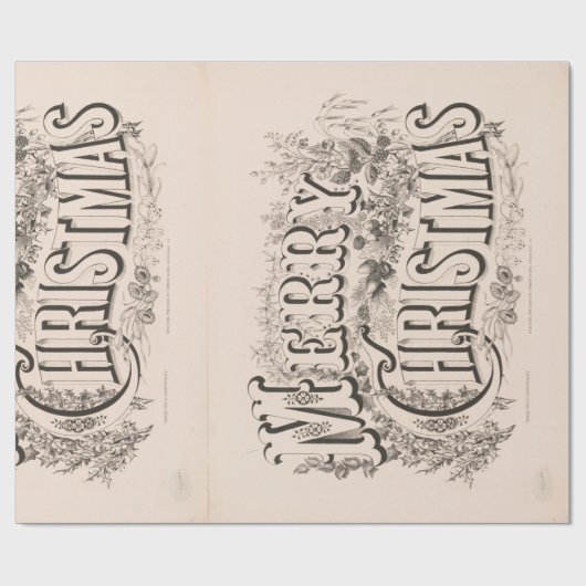 Vintages 70er Weihnachtspapier Geschenkpapier (Flach)