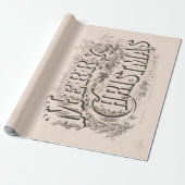 Vintages 70er Weihnachtspapier Geschenkpapier (Ungerollt)