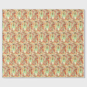 Vintages 70er Weihnachtspapier Geschenkpapier (Flach)