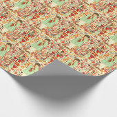 Vintages 70er Weihnachtspapier Geschenkpapier (Ecke)