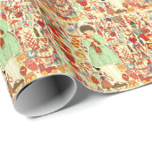 Vintages 70er Weihnachtspapier Geschenkpapier (Rolleneckpunkt)