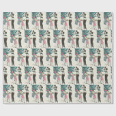 Vintages 70er Weihnachtspapier Geschenkpapier (Flach)