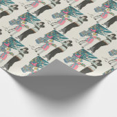 Vintages 70er Weihnachtspapier Geschenkpapier (Ecke)