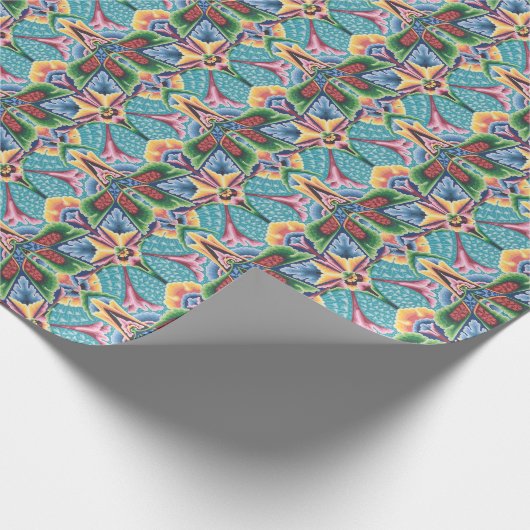 Vintages 70er Weihnachtspapier Geschenkpapier (Ecke)