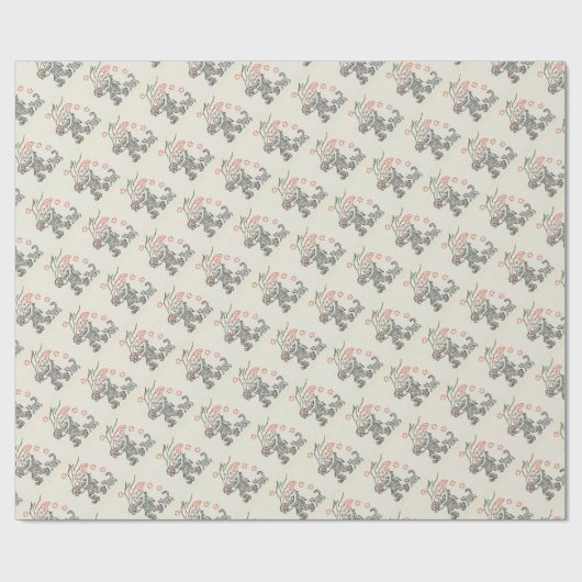 Vintages 70er Weihnachtspapier Geschenkpapier (Flach)