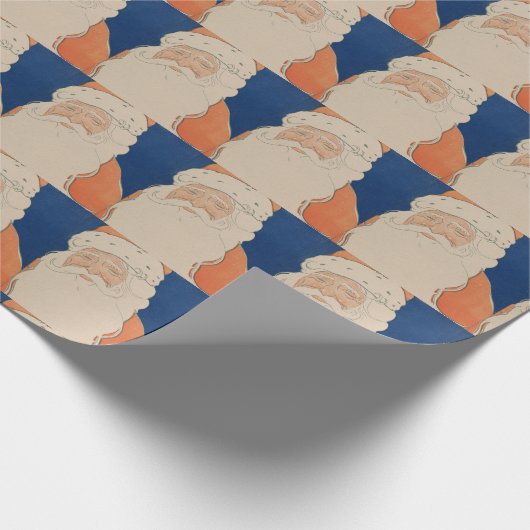 Vintages 70er Weihnachtspapier Geschenkpapier (Ecke)