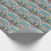 Vintages 70er Weihnachtspapier Geschenkpapier (Ecke)