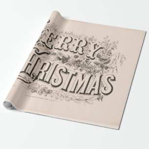 Vintages 70er Weihnachtspapier Geschenkpapier