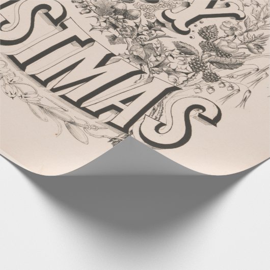 Vintages 70er Weihnachtspapier Geschenkpapier (Ecke)